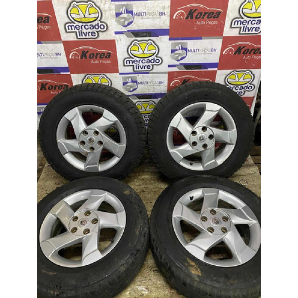 Jogo Rodas 16 C/ Pneus Renault Duster 2011 / 2015